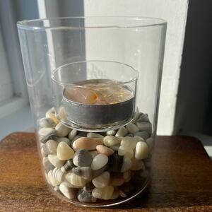 ✨ Amazing Crystal Tea Light Candle - Banded Calcite